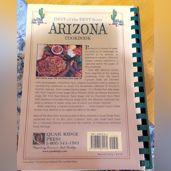 VTG 2000 Arizona Cookbook (the best of the best) with Spiral Binding - Picture 2 of 5